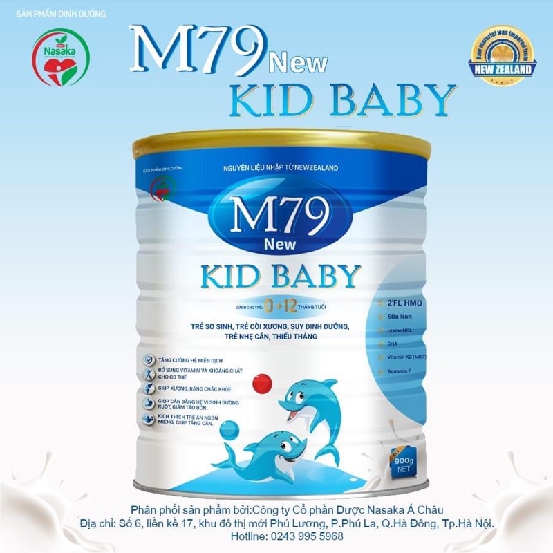 Sữa M79 new kid baby 900g sữa cho trẻ 0-12 tháng