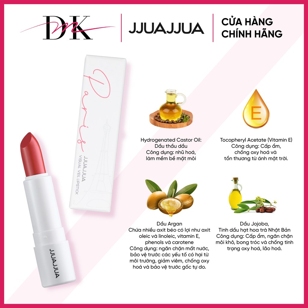 SON THỎI LÌ JJUAJJUA SILVIA (ĐỎ THUẦN) | BigBuy360 - bigbuy360.vn