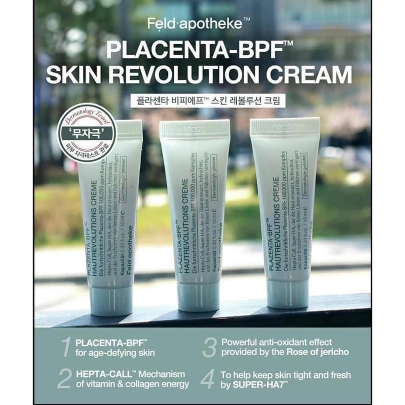 Kem dưỡng nhau thai, siêu phục hồi, dưỡng trắng, tái tạo da, Plazenta BPF+ Feld Apotheke