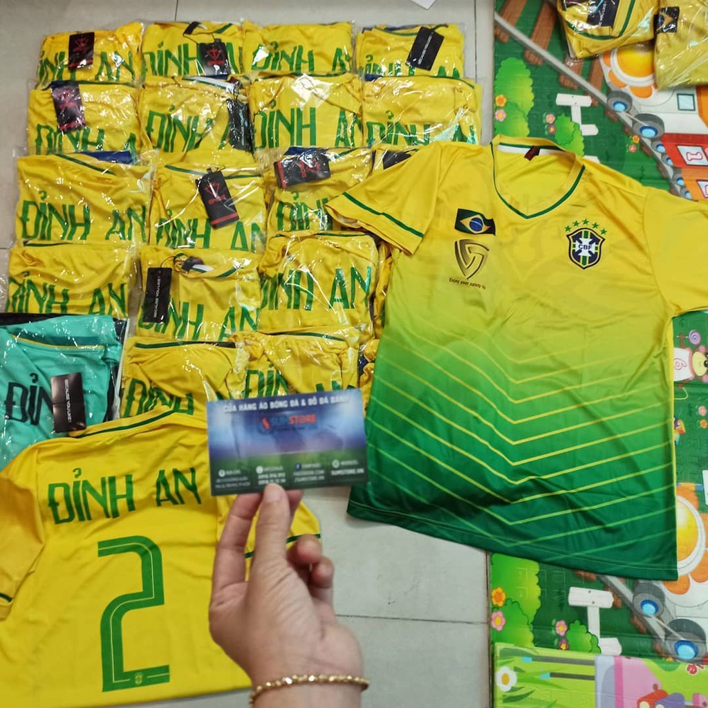 Bộ đồ đá banh tuyển Brazil - Đồ đá bóng 2020