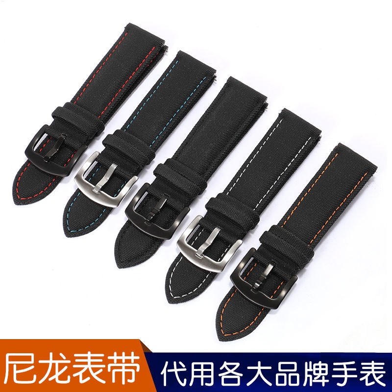 ❀Dây Đồng Hồ Đeo Tay Thời Trang Bằng Vải Bạt Nilon Chống Nước Thay Thế Cho Seiko Canvas 20 21 22 23 24mm