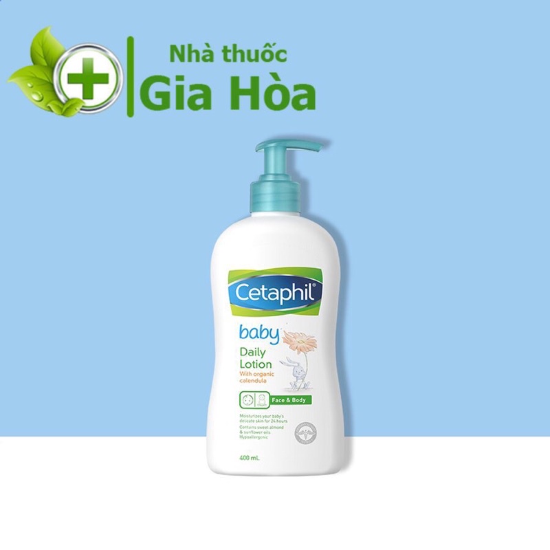 Sữa dưỡng ẩm da hằng ngày / dưỡng thể cho bé Cetaphil Daily Lotion With organic Calendula (Face &amp; Body) - Chai 400ml