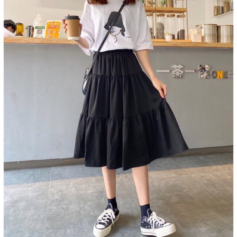 Chân Váy Ulzzang 2 lớp Siêu Xinh, Chân váy Vintage 3 Tầng xoè dáng dài | BigBuy360 - bigbuy360.vn