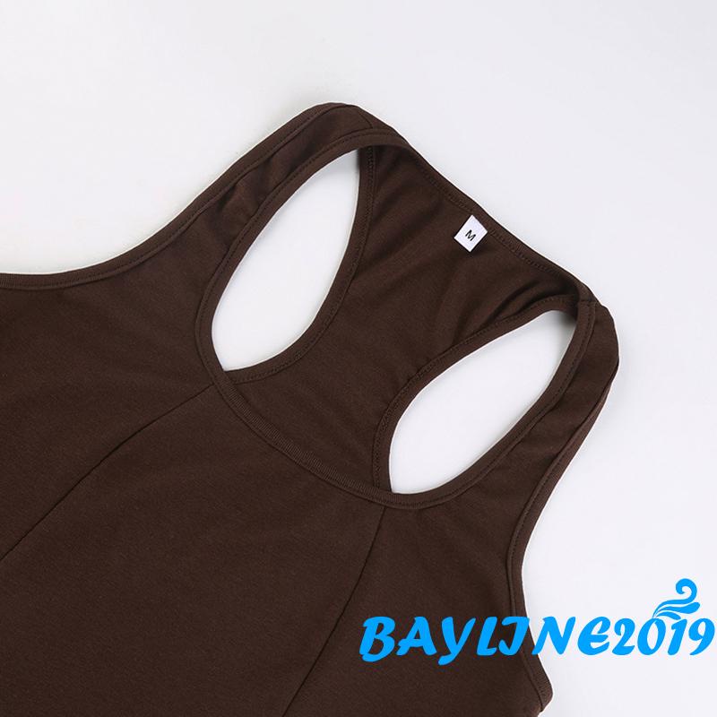 Áo Croptop Hai Dây Cổ Chữ U Màu Trơn Dáng Ôm Thời Trang Mùa Hè Dành Cho Nữ