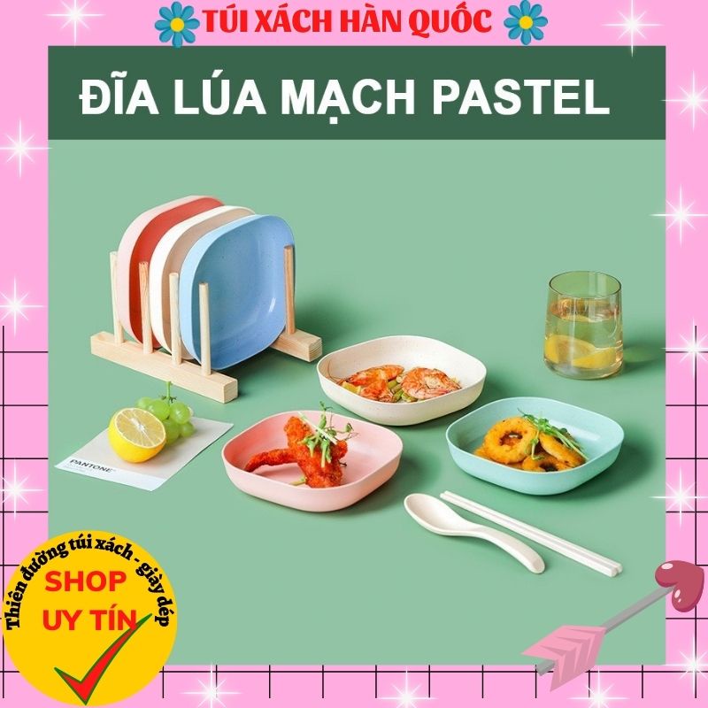 Set Đĩa Nhựa Lúa Mạch Đựng Hoa Quả, Trái Cây, Đồ Ăn An Toàn Và Tiện Lợi HQ 240