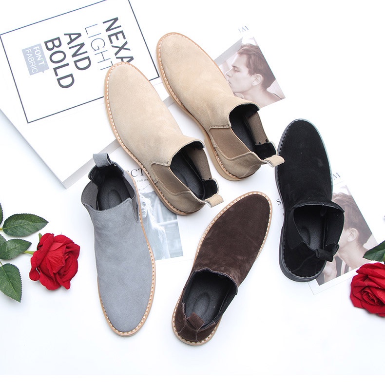 Giày Boot (bốt) Chelsea, giày cổ cao big size cỡ lớn EU:45 cho nam chân thon cân đối