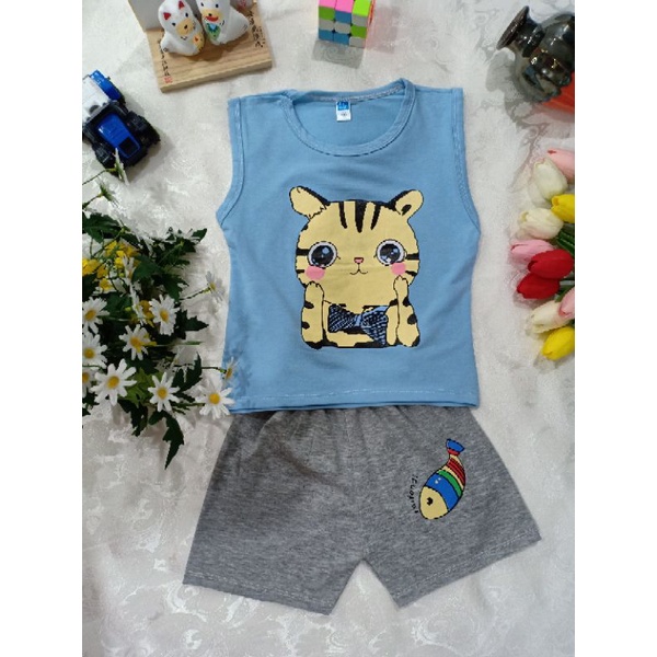 Bộ bé trai sát nách loại cao cấp, hàng cotton đẹp, ảnh và video tự chụp