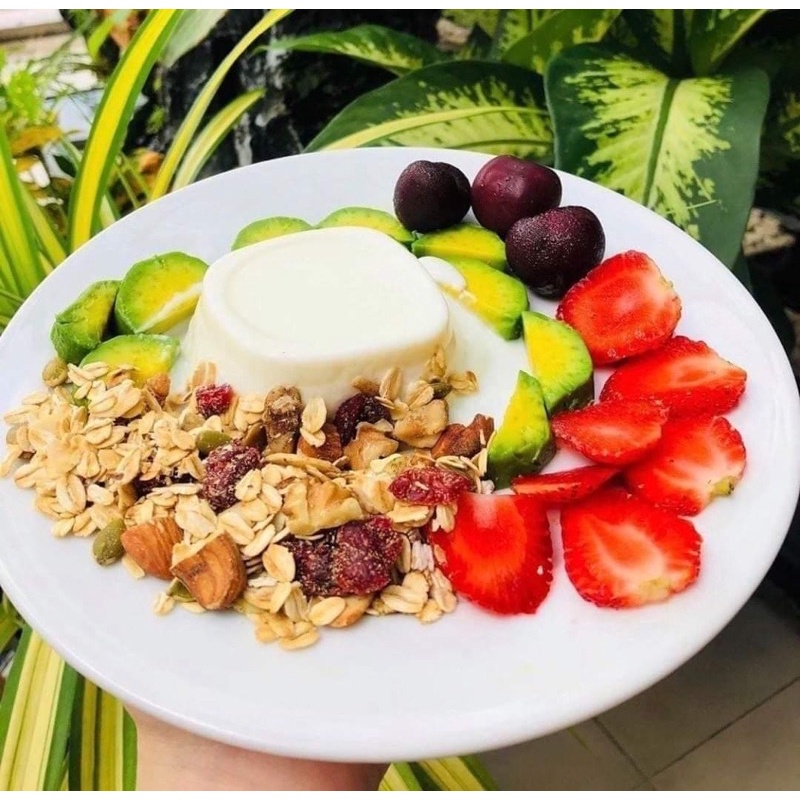 Granola ngũ cốc yến mạch mix 7 loại hạt 450gr, ăn kiêng healthymix các loaii hạt siêu thơm ngon