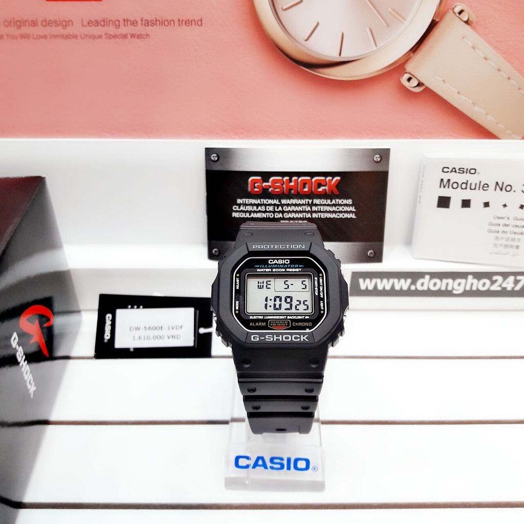 Đồng hồ Casio chính hãng nam DW-5600E-1VDF