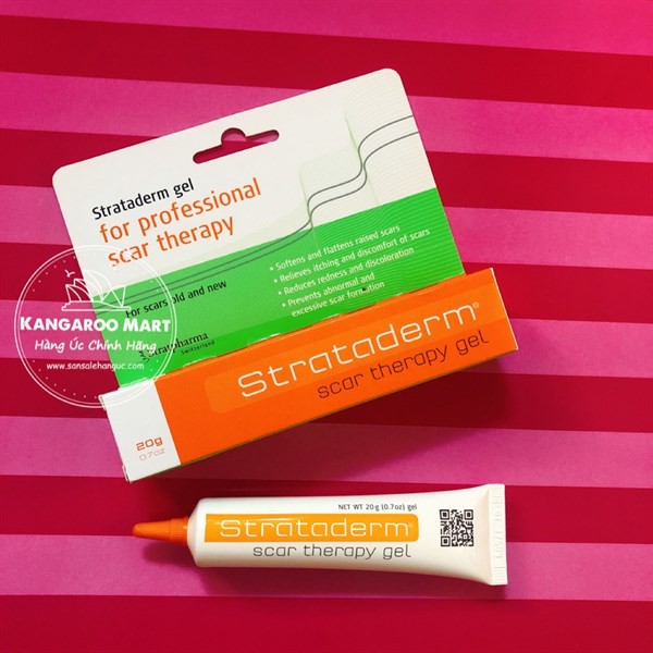 Kem Xóa Sẹo Thâm / Rỗ / Lồi / Lõm Strataderm 10g - Gel Hỗ Trợ Giảm Sẹo Ngăn Ngừa Sẹo Xấu