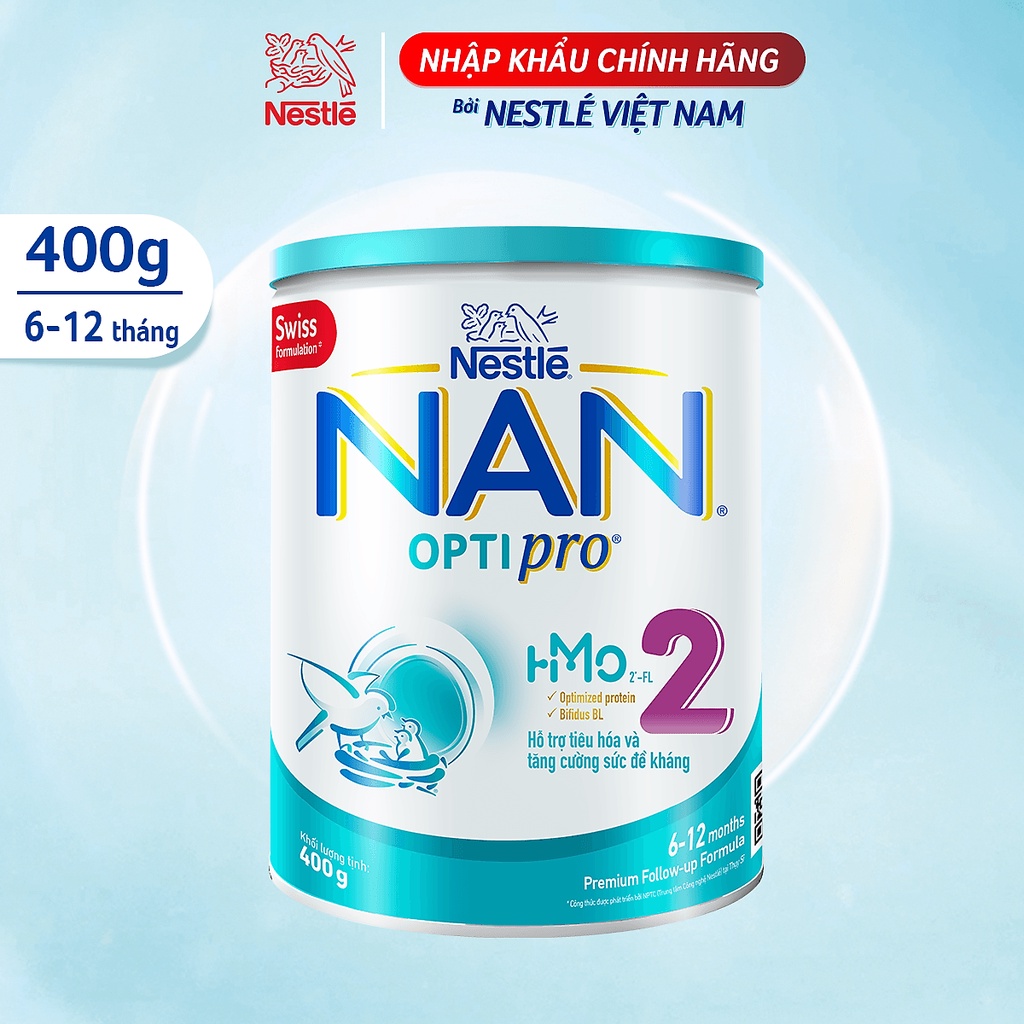 Sữa Bột Nestle NAN OPTIPRO 2 HM-O Hộp 400g [Date 2024]