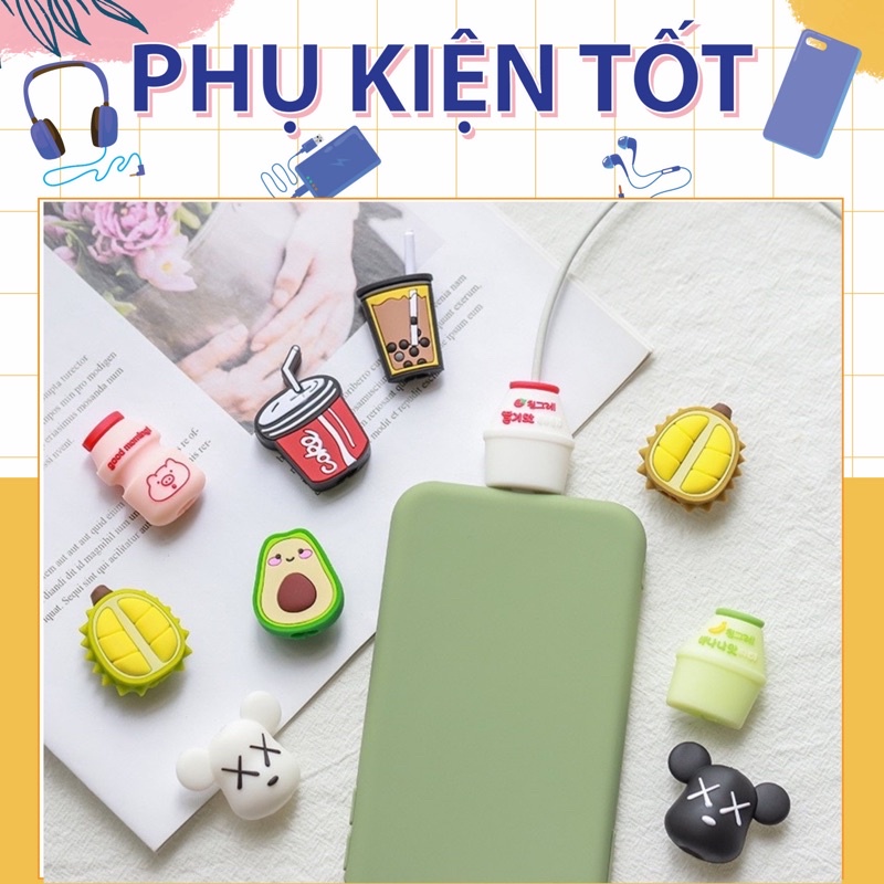 Phụ Kiện Bảo Vệ Cáp Sạc Chống Gãy Đầu Sạc Cho Phụ Kiện Tai Nghe Pin Dự Phòng