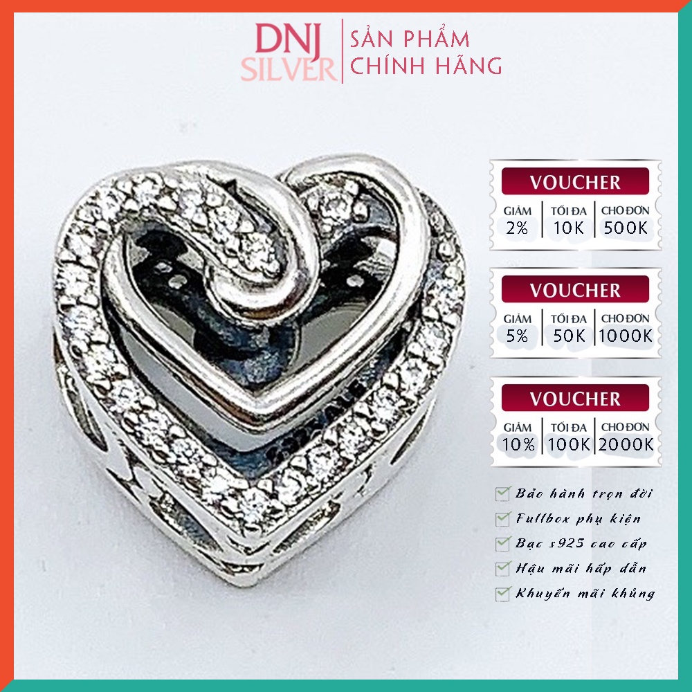 [Hàng cao cấp] Vòng tay bạc 925 cao cấp - Vòng tay charm bạc Forever Love Purple, may mắn trong tình yêu - DNB024