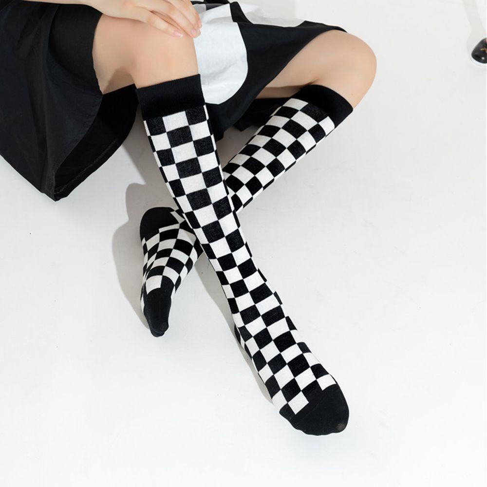 Mxgoods Vớ Họa Tiết Caro Đơn Giản Cá Tính Phong Cách Harajuku Đường Phố Hàn Quốc