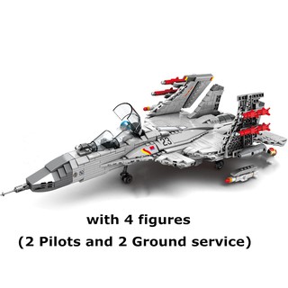Đồ chơi Lắp ghép Mô hình City Swat Sembo MilitaryJ-15 Carrier-based Aircraft  Trực Thăng Chiến Đấu