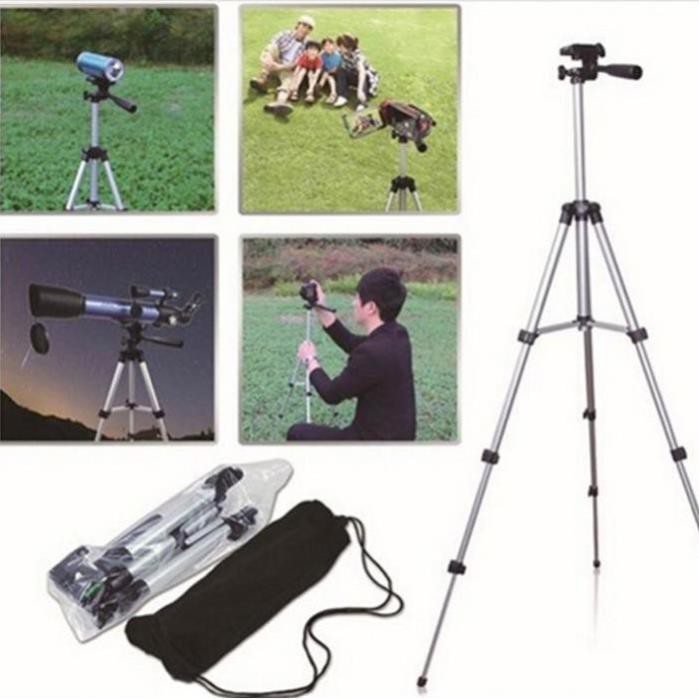 Gậy 3 Chân Chụp Ảnh Selfie Tự Sướng Tripod 3110 - TF-3120 Khung Nhôm Chắc Chắn (Kèm Remote Shutter Và Đèn Trợ Sáng)