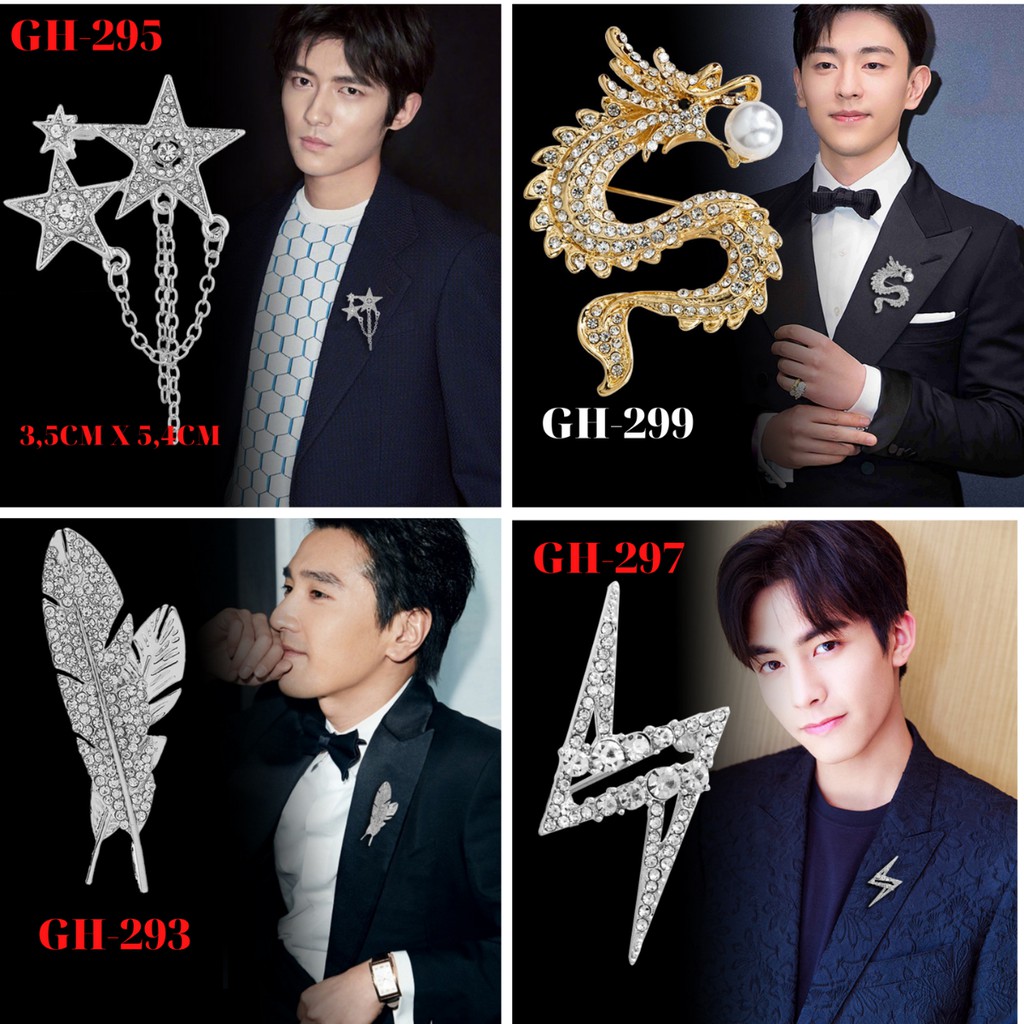 {Mẫu 2021} Ghim cài áo Vest Nam Brooch Pin thời trang nhiều mẫu lựa chọn {Phụ kiện vest - AdamZone}