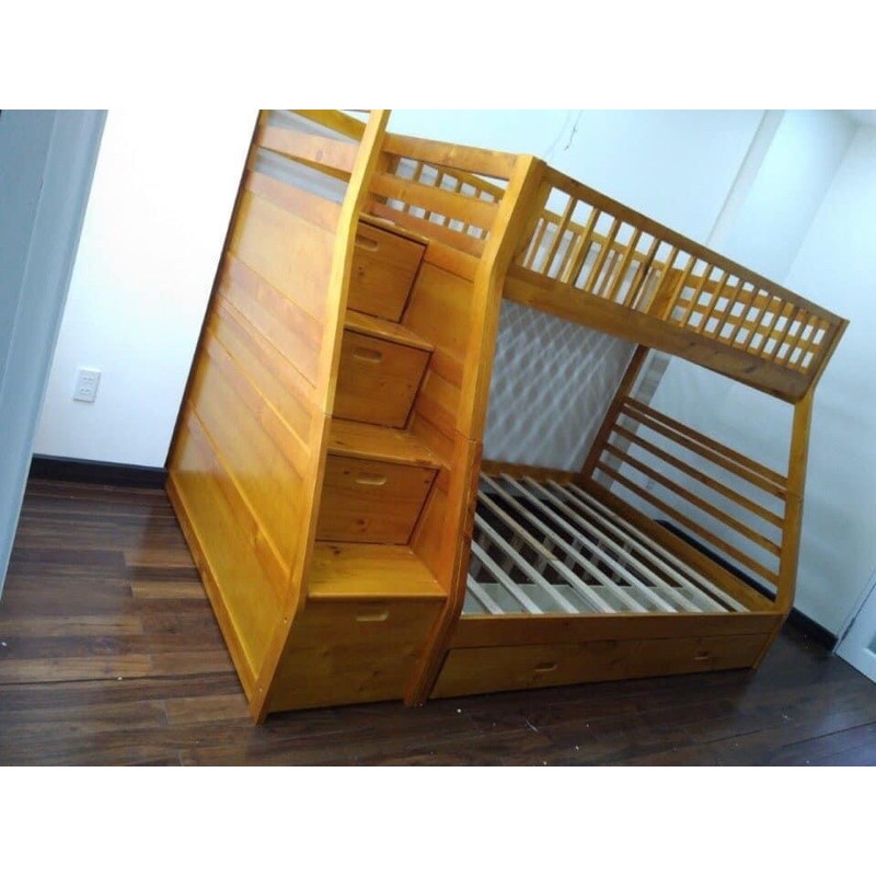 [XẢ HÀNG] Giường 2 Tầng Belle Espirit Gỗ Tự Nhiên Cao Cấp - Vàng Gỗ | BigBuy360 - bigbuy360.vn