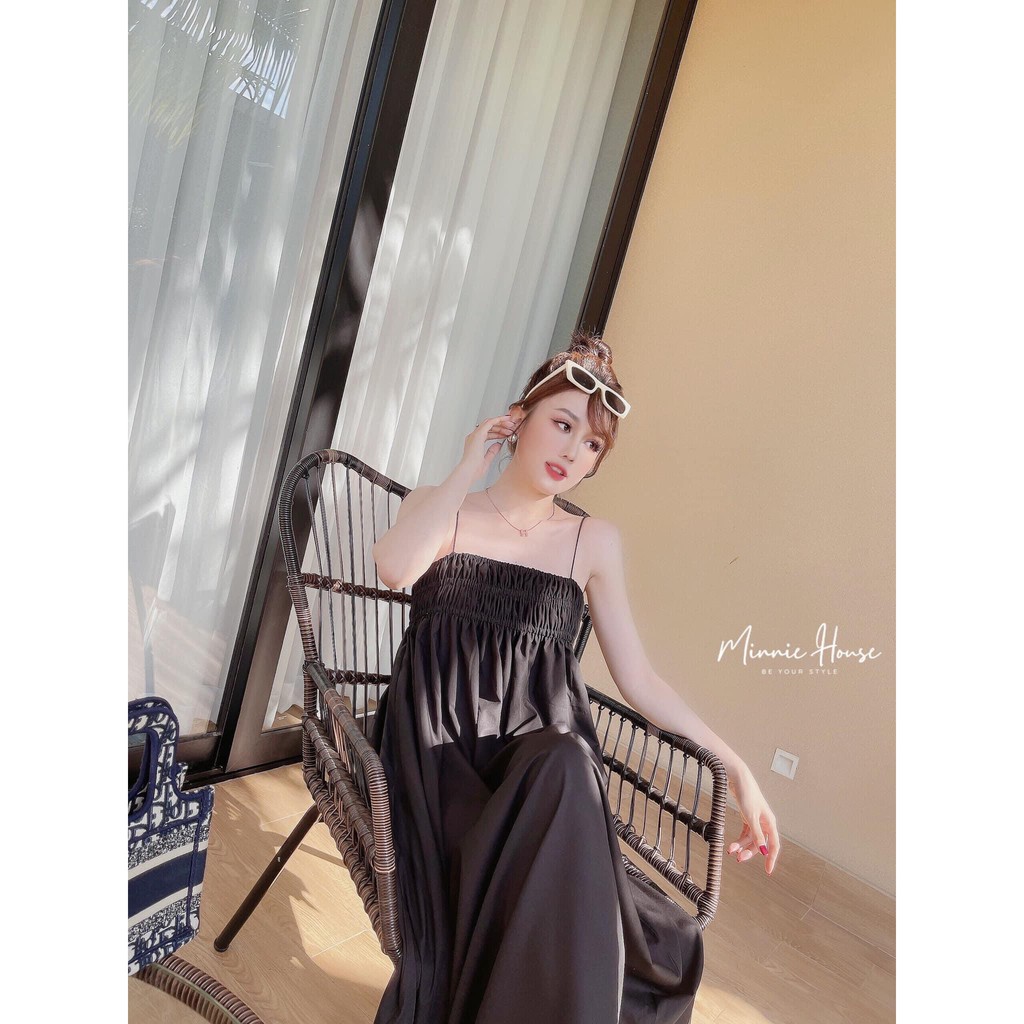 Đầm Maxi 2 Dây Chun Ngực Dáng Dài | BigBuy360 - bigbuy360.vn