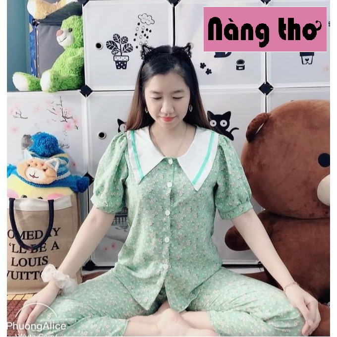 Đồ bộ nữ quần lửng tay dài vải kate lụa mềm mịn NHIỀU MẪU freesize - Nàng Thơ's Shop