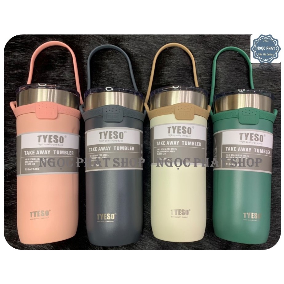 Ly giữ nhiệt TYESO 710ML có quai xách
