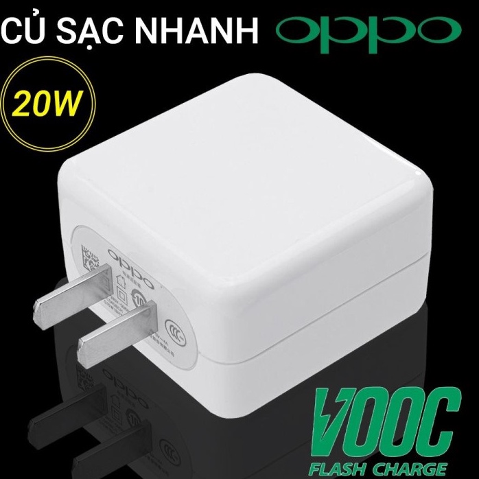 Bộ sạc Siêu nhanh OPPO R15, công suất 20W - VOOC 3.0, OPPO/REALME F11/F11 Pro/ Reno22f... Realme3/5/Pro Chính Hãng