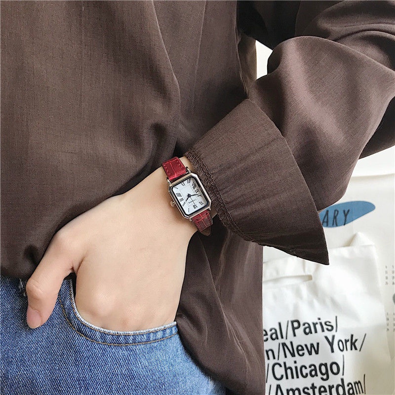 Đồng Hồ Winner Mặt Vuông Nhỏ Chống Thấm Nước Phong Cách Retro Cao Cấp Cho Nữ