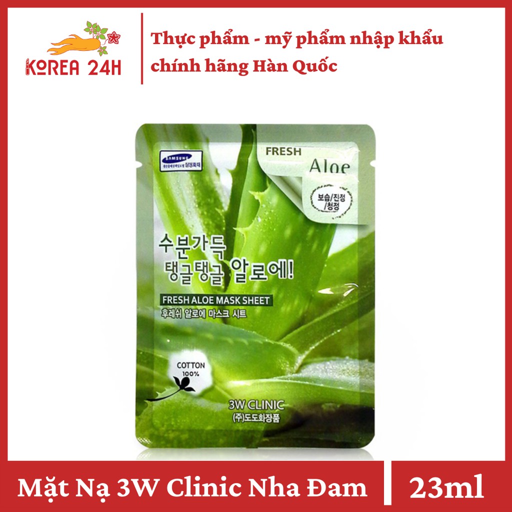 Mặt Nạ 3W Clinic Nha Đam (23ml)