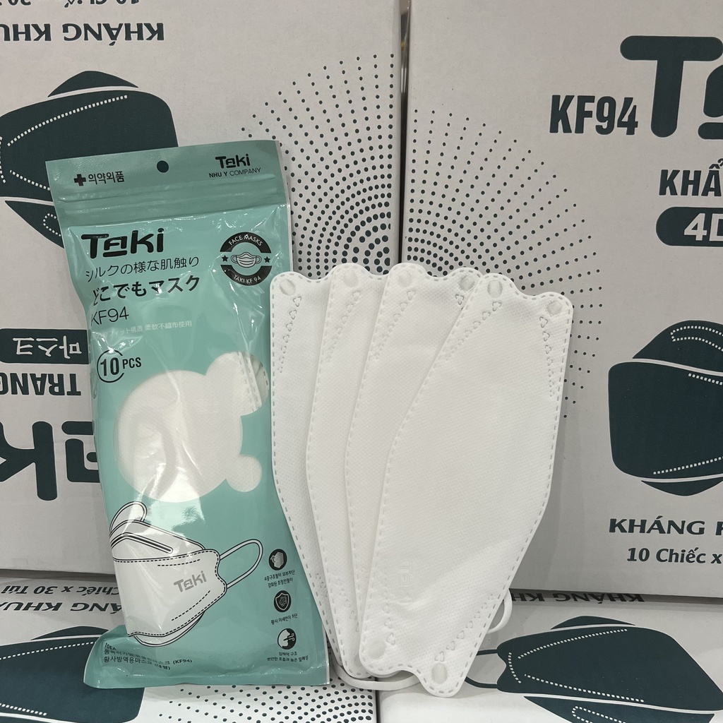 KHẨU TRANG KF94 TAKI MÀU TRẮNG & ĐEN