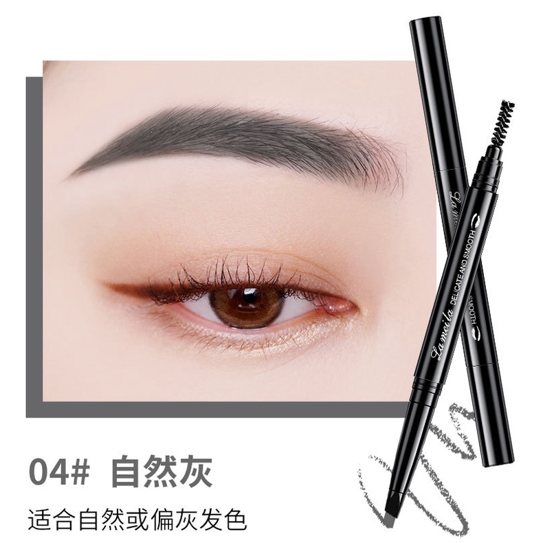 Bút Kẻ Lông Mày Hai Đầu Siêu Mịn Tự Nhiên Chống Thấm Nước Lâu Trôi