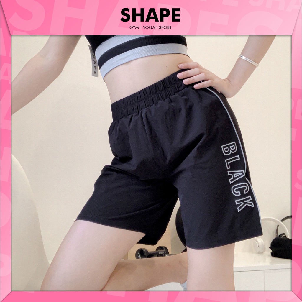 Quần short thể thao nữ Shape black [S108]