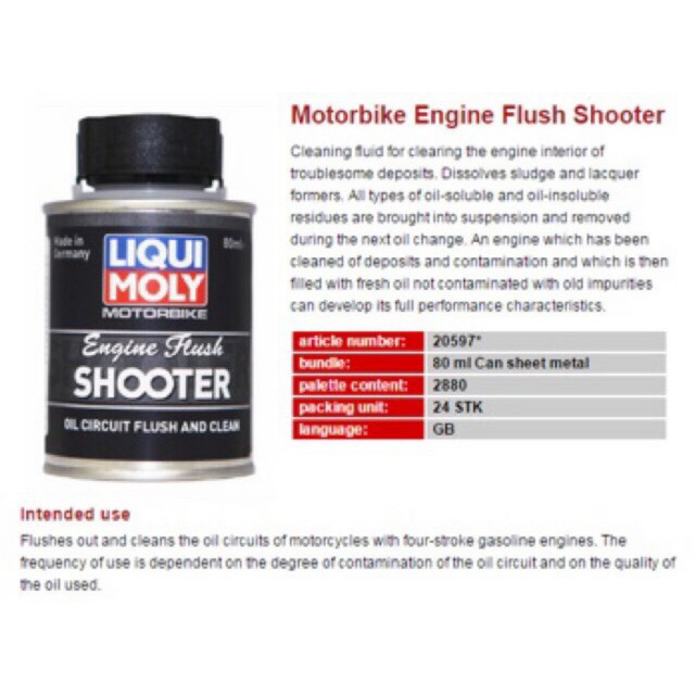 Phụ Gia Súc Rửa Động Cơ Liqui Moly 80ml -7901 - Hàng Chính Hãng - Motorbike Engine Flush Shooter