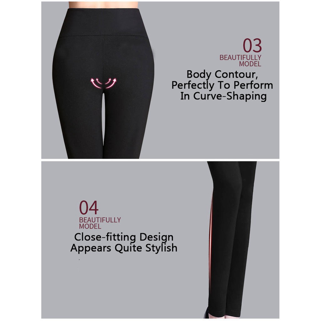 Quần Legging Lưng Cao Chất Liệu Co Giãn Thiết Kế Ôm Sát Tôn Dáng