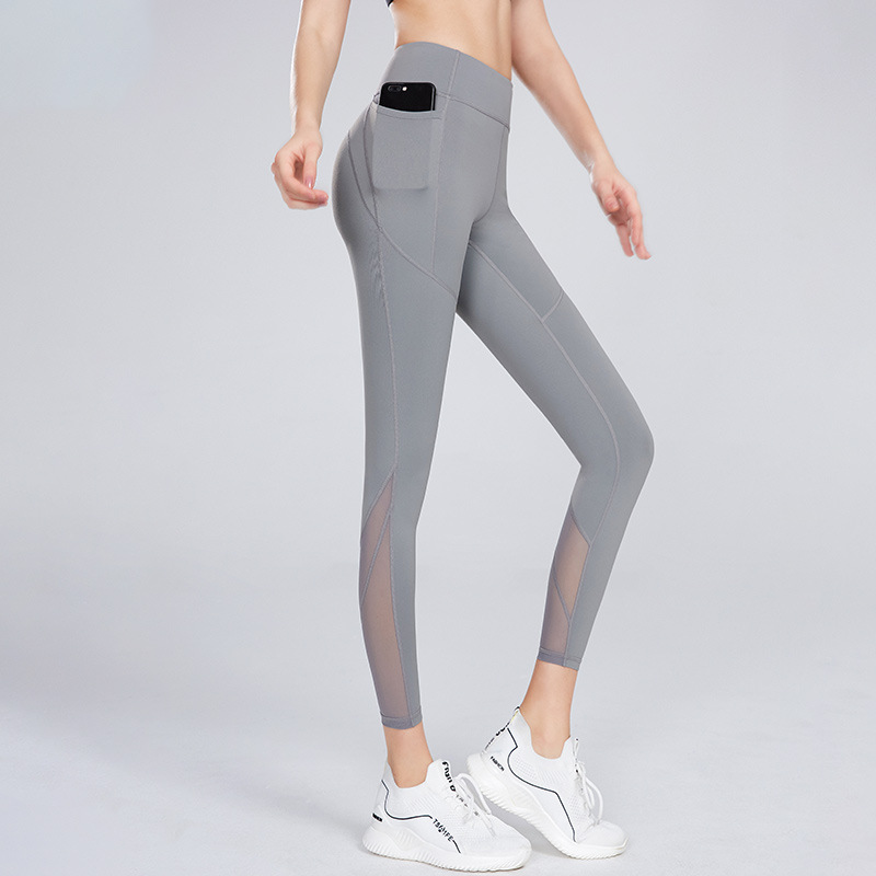 Quần Legging Thể Thao Phối Lưới Thời Trang Dành Cho Nữ