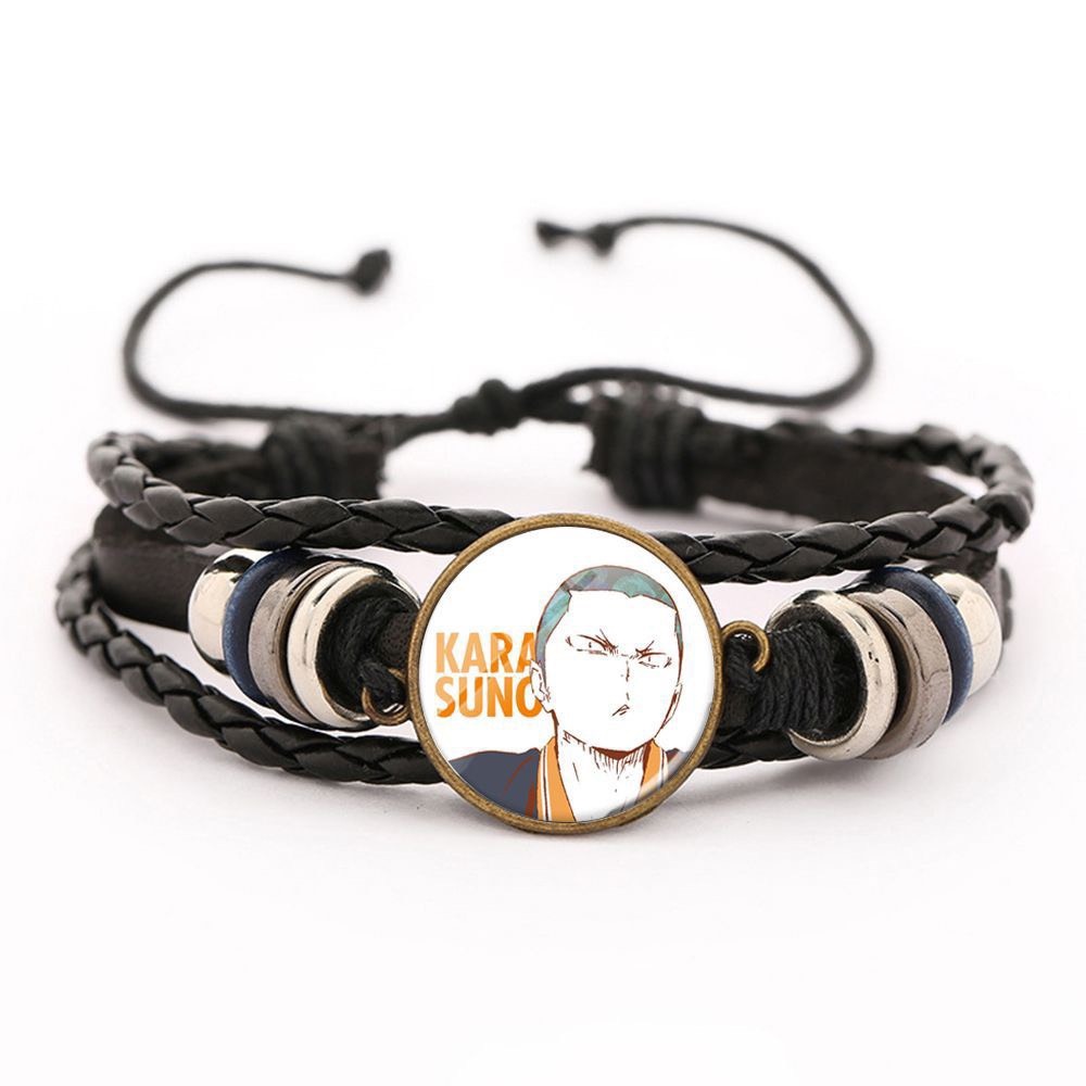 Vòng tay da lộn in hình HAIKYUU!! VUA BÓNG CHUYỀN tiện lợi anime chibi xinh xắn thời trang