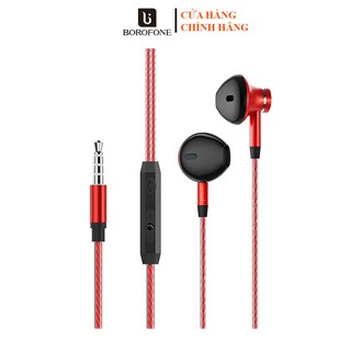Tai nghe nhét tai có dây Borofone CM4 tai nghe có mic chuôi cắm 3.5 mm hàng chính hãng âm thanh cực hay
