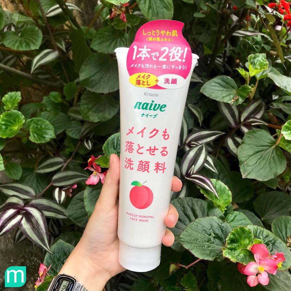 Sữa Rửa Mặt Kèm Tẩy Trang Lá Đào Naive