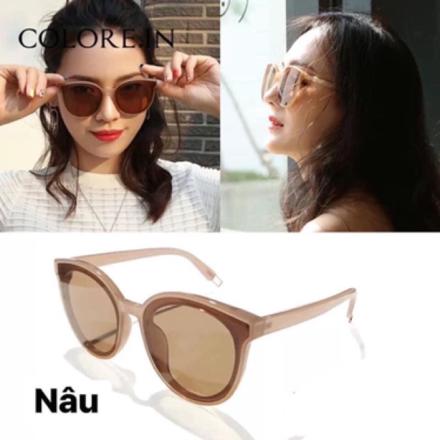 Kính mắt nữ râm dáng mắt mèo nhiều màu thời trang