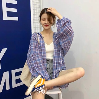 Áo sơ mi caro form rộng