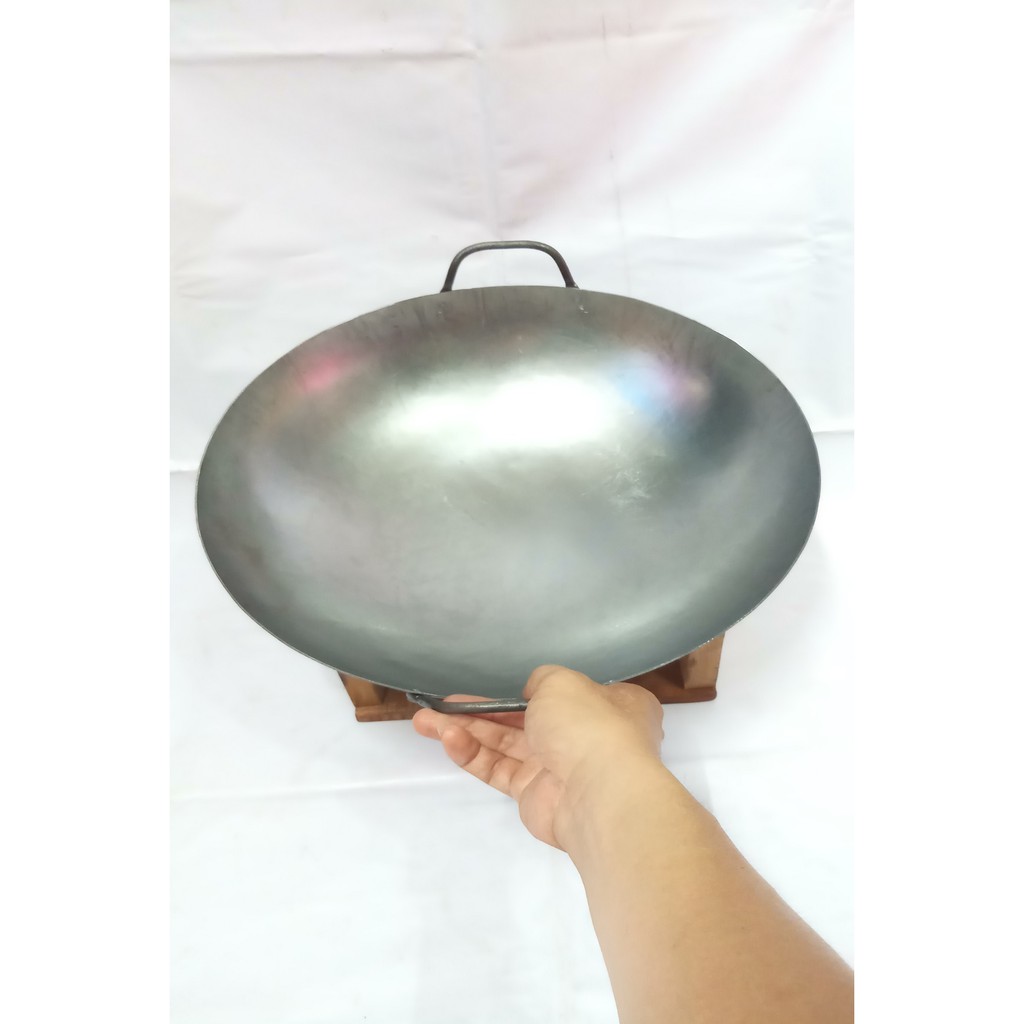 CHẢO THÉP HAI QUAY 40CM CHIÊN CƠM,HỦ TIẾU XÀO,MÌ XÀO GIÒN.