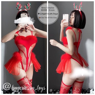 7435 - Cosplay Lễ Hội Giáng Sinh - Trang Phục Lưới Noel Sexy @lingerie.sm.toys