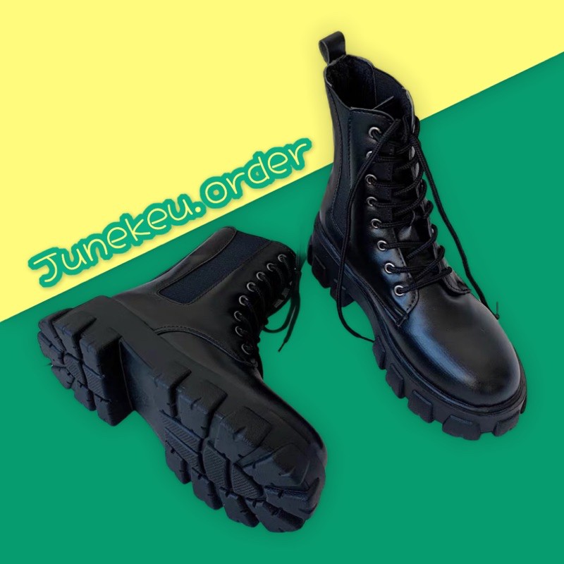 {ORDER} Giày boot MÃ A1732 Đế chiến binh ngầu bôt ullzang basic co dãn mùa thu đông boots boost bốt | BigBuy360 - bigbuy360.vn