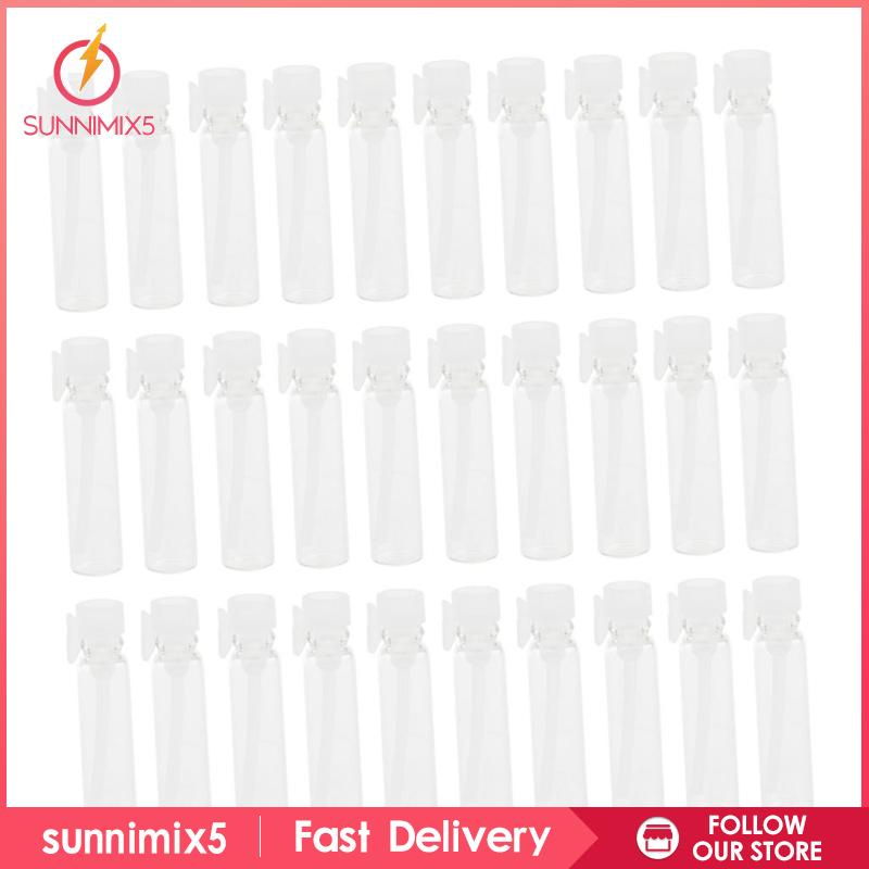 Set 30 Lọ Thủy Tinh Rỗng Mini Trong Suốt Đựng Tinh Dầu / Nước Hoa