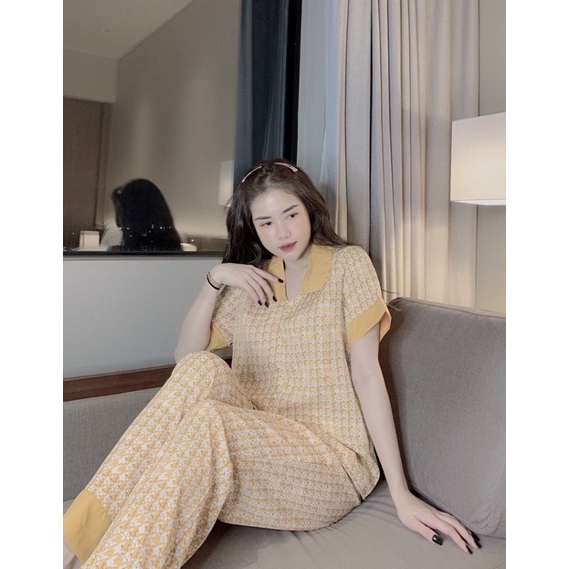 Bộ Ziczac Đen Tay Ngắn Lụa mango Mẫu Mới ❤️