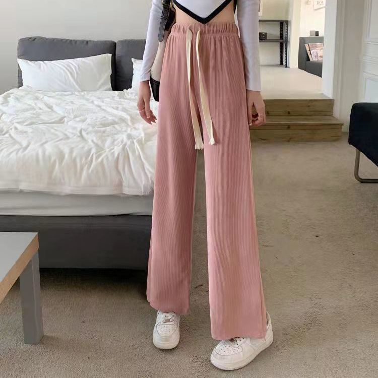 Quần Nhung Kẻ Ống Rộng Lưng Cao Có size Lớn 2-300 Dành Cho Nữ