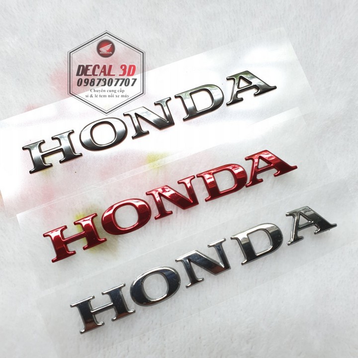 TEM CHỮ NỔI HONDA 8 CM HÀNG SIÊU ĐẸP TRANG TRÍ XE MÁY