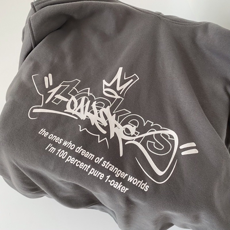 Áo Khoác Hoodie zip nỉ bông 1OAK màu XÁM 🖤 Nam nữ unisex/FREESHIP 🖤 Áo Hoodie dây kéo form rộng Jaystoree