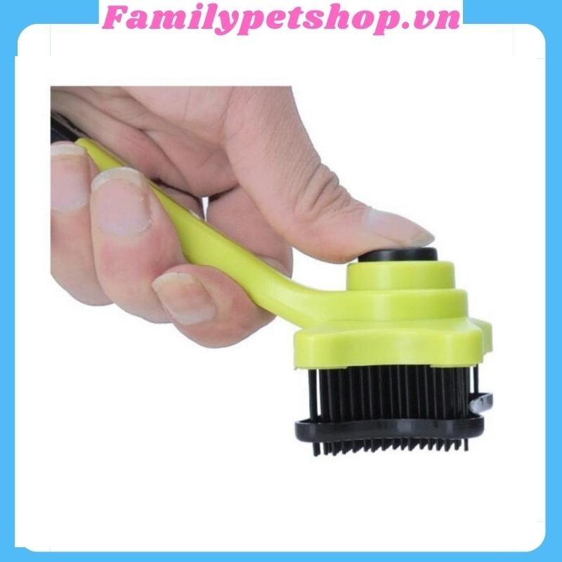 Lược chải lông cho chó mèo thú cưng mẫu lược vệ sinh làm đẹp có nút bấm-familypetshop.vn