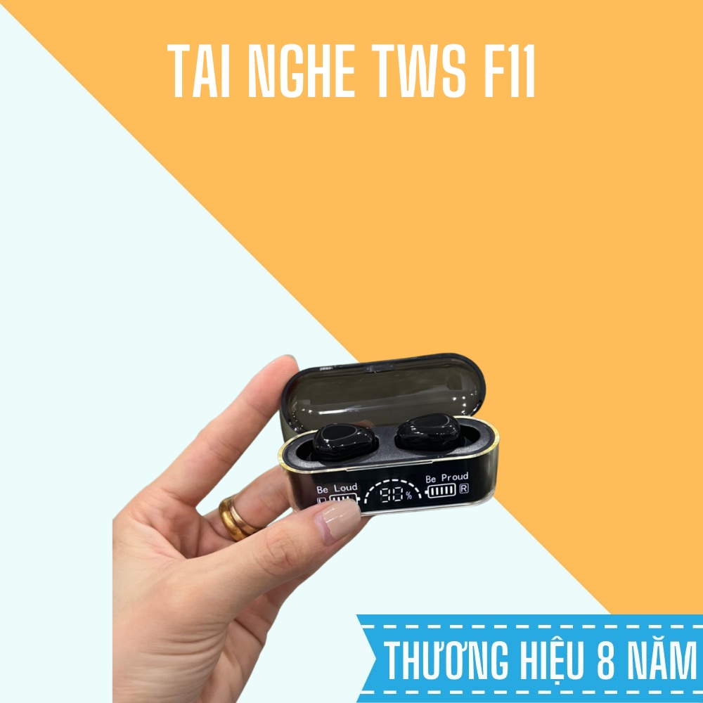 Tai nghe Bluetooth TWS F11, Kiểu dáng độc đáo, Chất âm ấm, Bảo hành 1 đổi 1