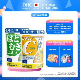 [Mã FMCGMALL -8% đơn 250K] Combo Viên uống DHC Sáng da – Mờ thâm 60 Ngày (Adlay & Vitamin C)